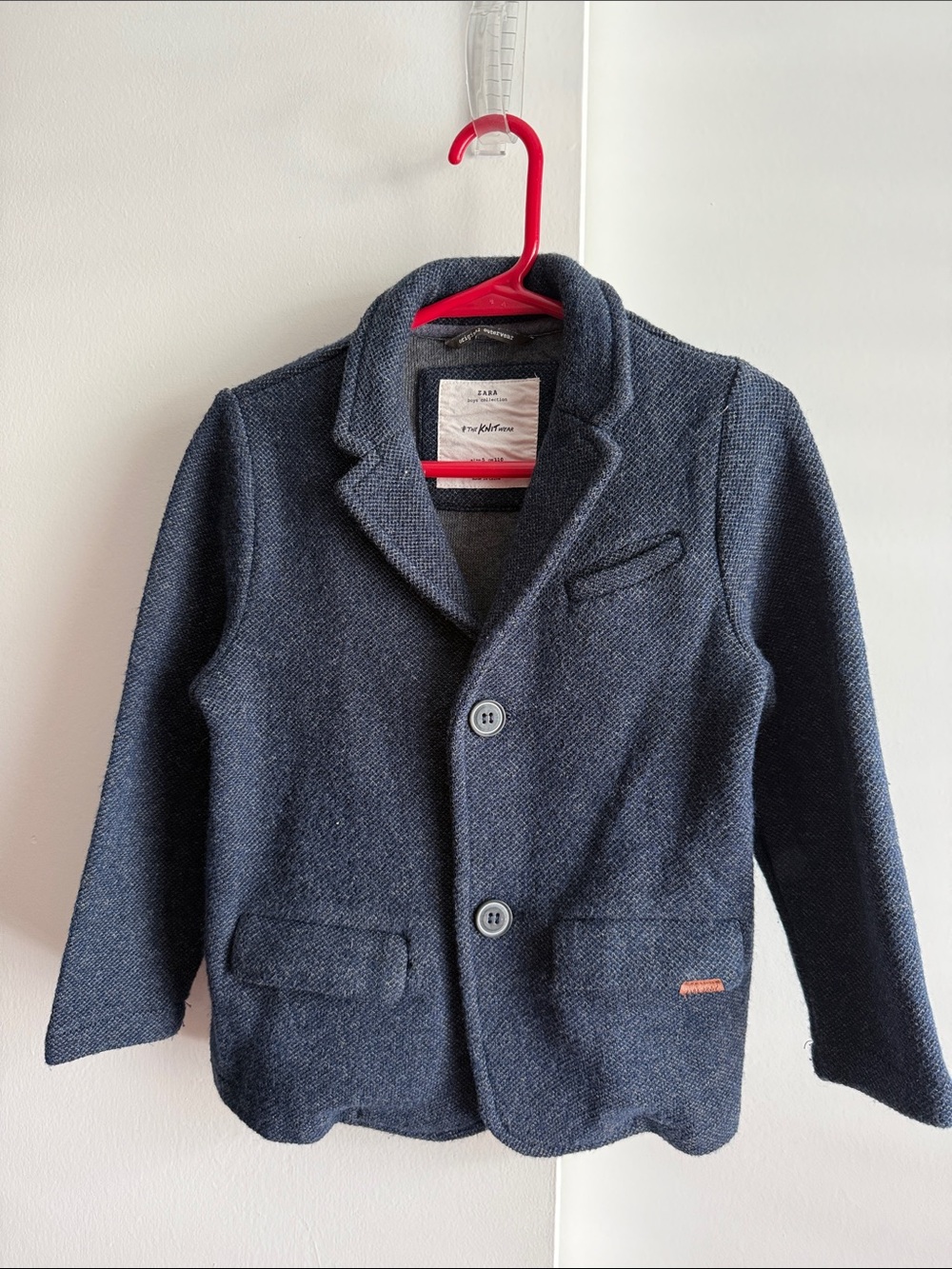 Zara Boys' Navy Textured Blazer